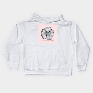 Figure 5 - Perfect Flower, Enlarged on pink background Kids Hoodie